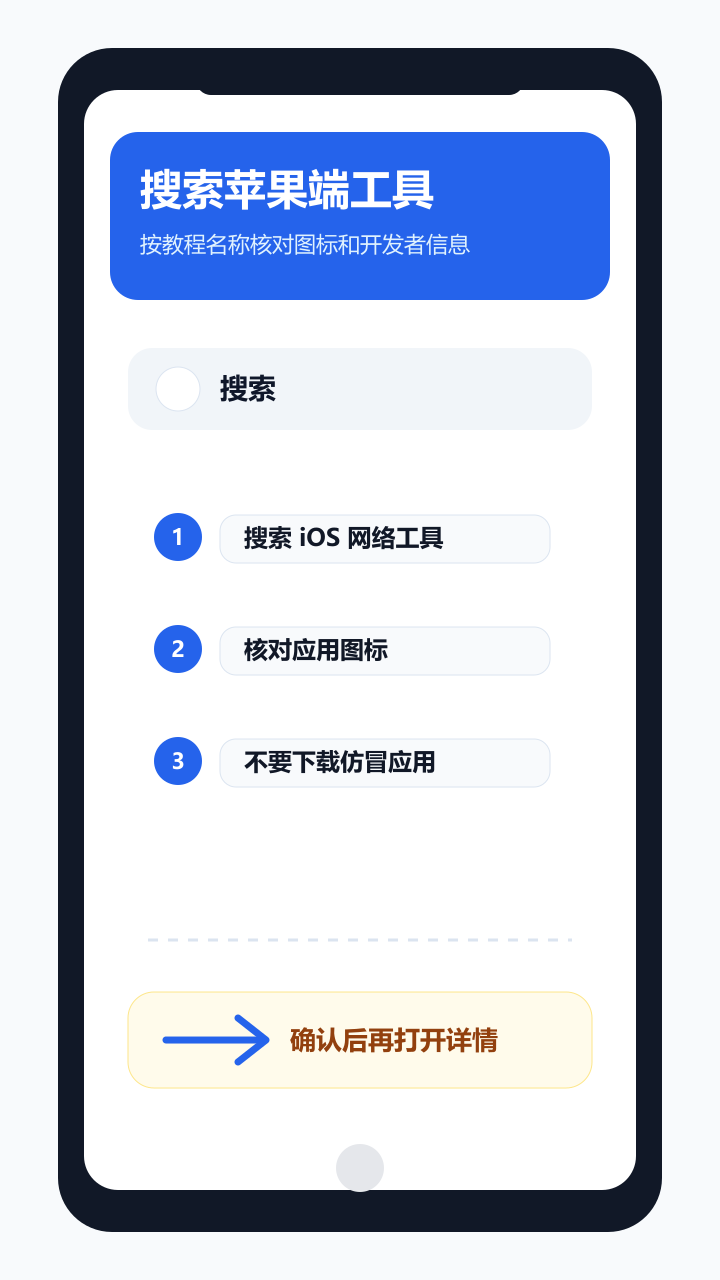 搜索苹果端工具示意图